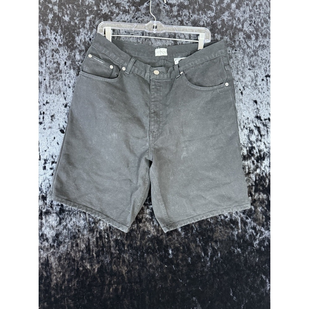 Vintage 90s Calvin Klein Jeans Mens 33 Black Denim Shorts Casual‎